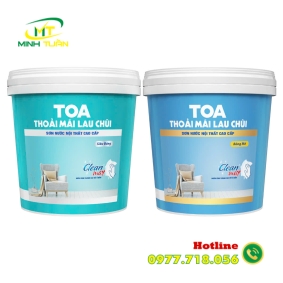 Sơn nước nội thất cao cấp TOA Thoải Mái Lau Chùi Siêu Bóng/Bóng Mờ